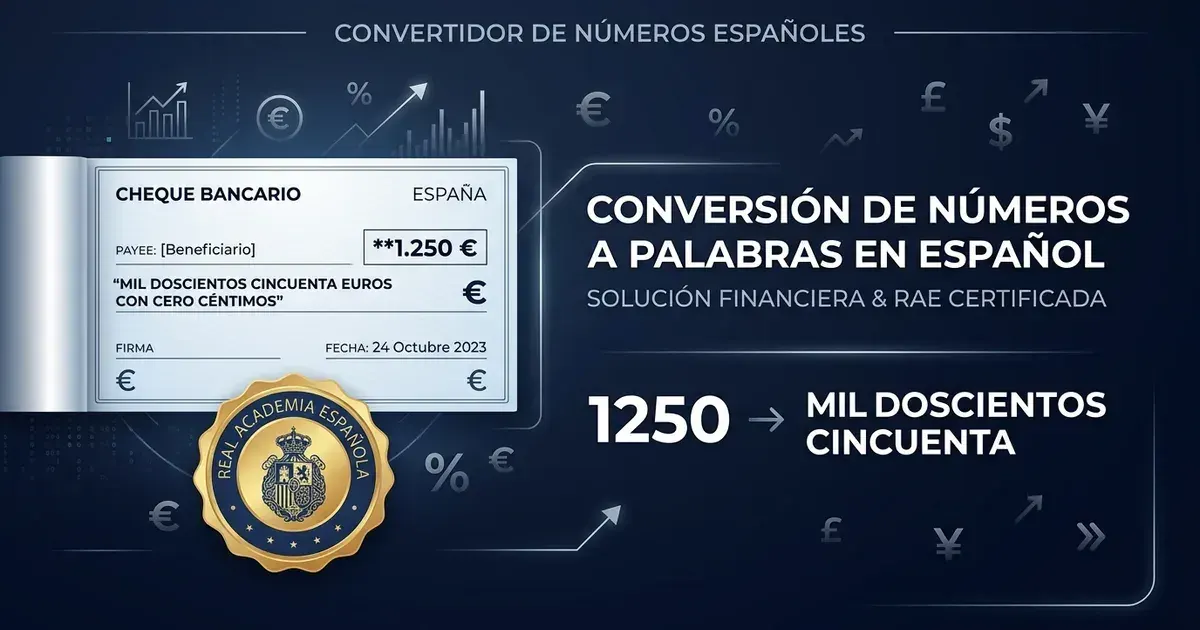 Guía Suprema: Cómo Convertir Números a Letras en Español (Normas RAE, Finanzas y Redacción de Cheques)